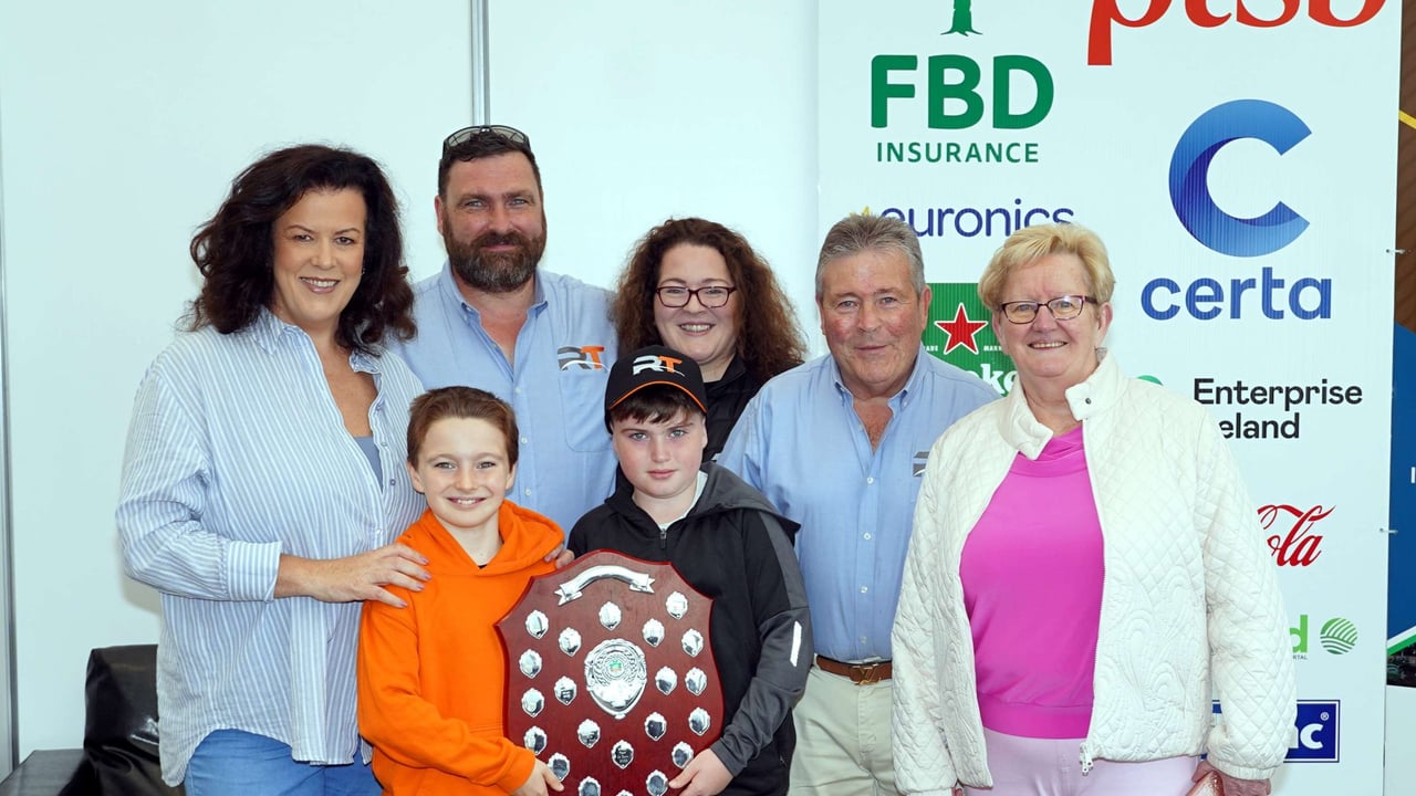 Anna Maria McHugh with the Teahan family - Padraig and Dianne, Johnny and Pauline Reidy with Alex and James 