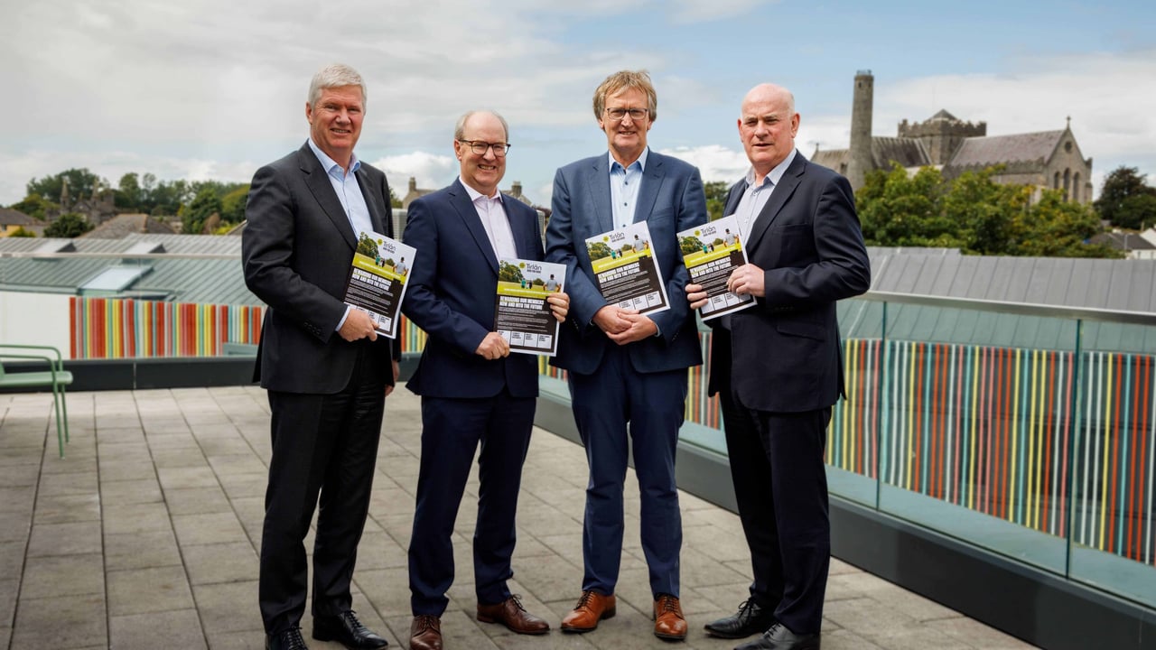 (L-R) Tirlán’s chief financial and secretariat officer Michael Horan, chief executive Seán Molloy, chairperson John Murphy and chief strategy and investments officer Frank Tobin. Image Source Dylan Vaughan