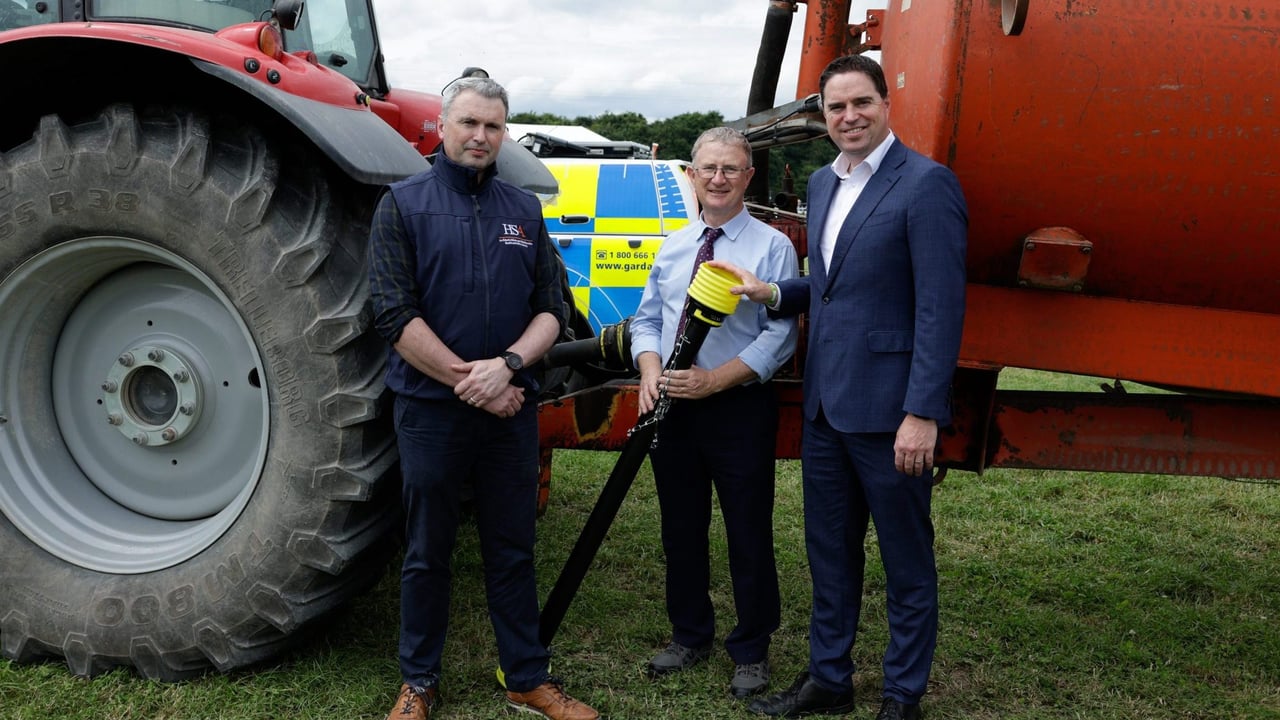 L-r: Darren Atkins, Health and Safety Authority (HSA); Prof. Frank O'Mara, Teagasc director; Minister of State, Martin Heydon