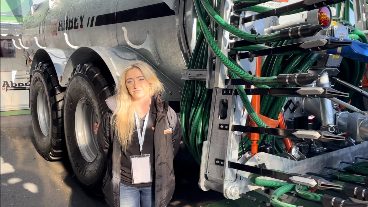 Galway native Laura Gardiner who is now suckler farming with her family in France was present at the Abbey Machinery stand at Sommet 2024
