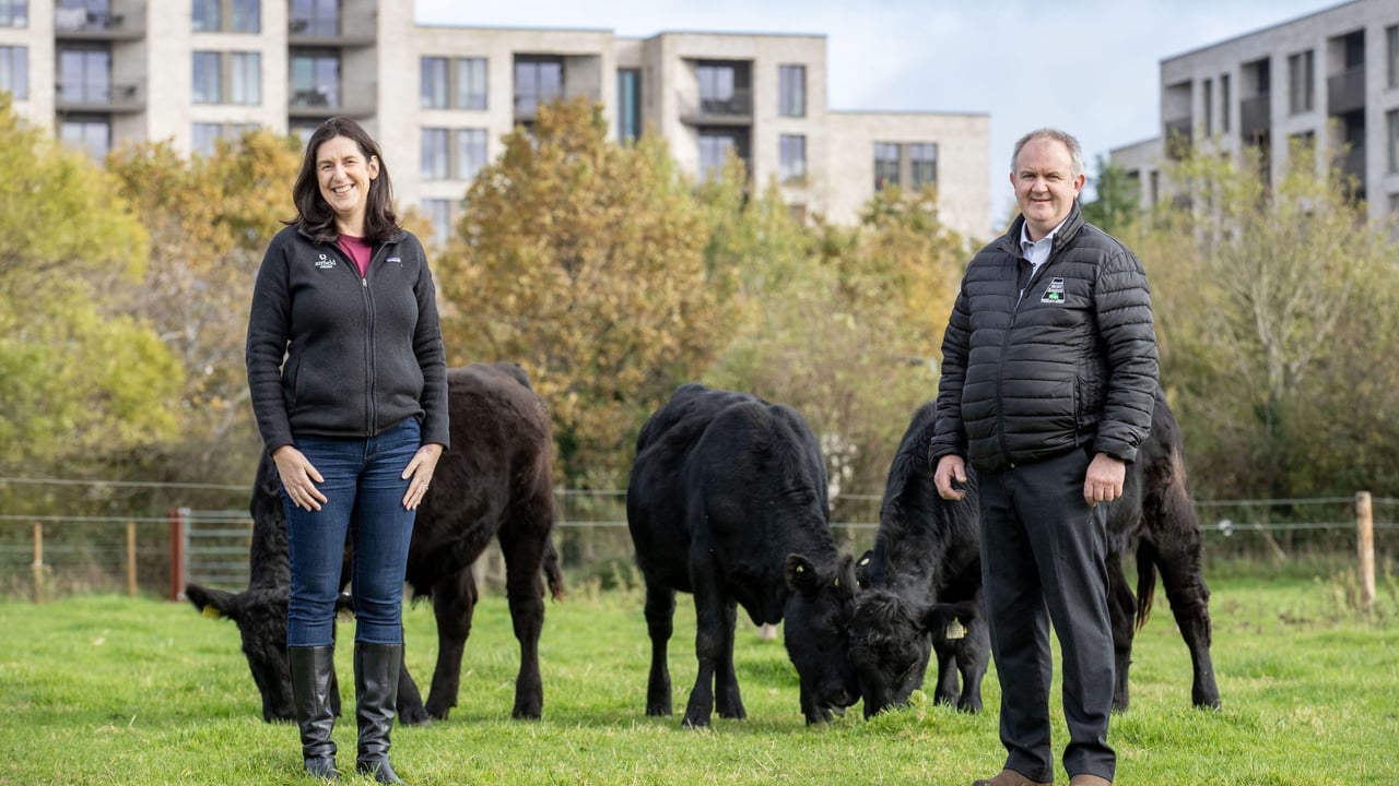 Charles Smith (right), general manager, Certified Irish Angus with Claire McEvilly, CEO, Airfield Estate 