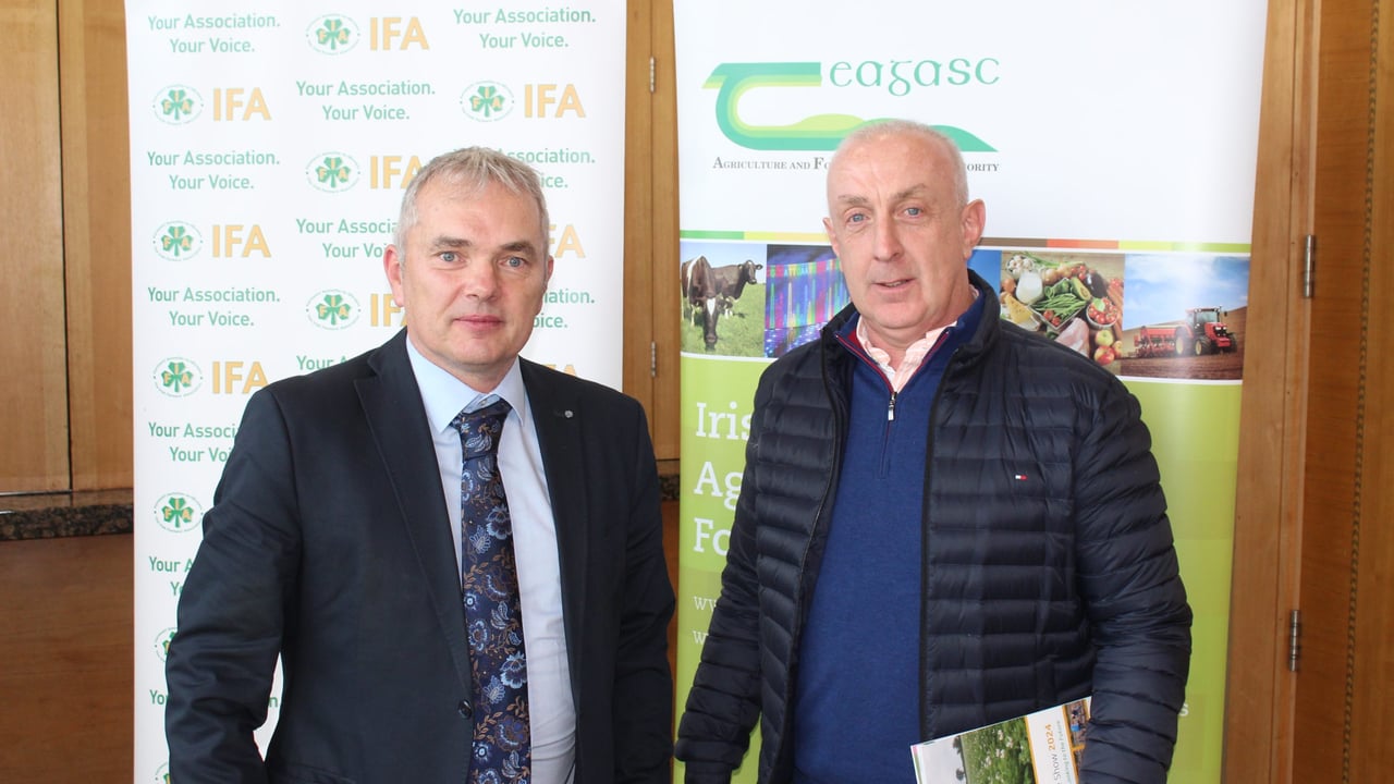 Attending the 2024 National Potato Conference (l-r): Shay Phelan, Teagasc and Robert Devlin, Meade Farm Group