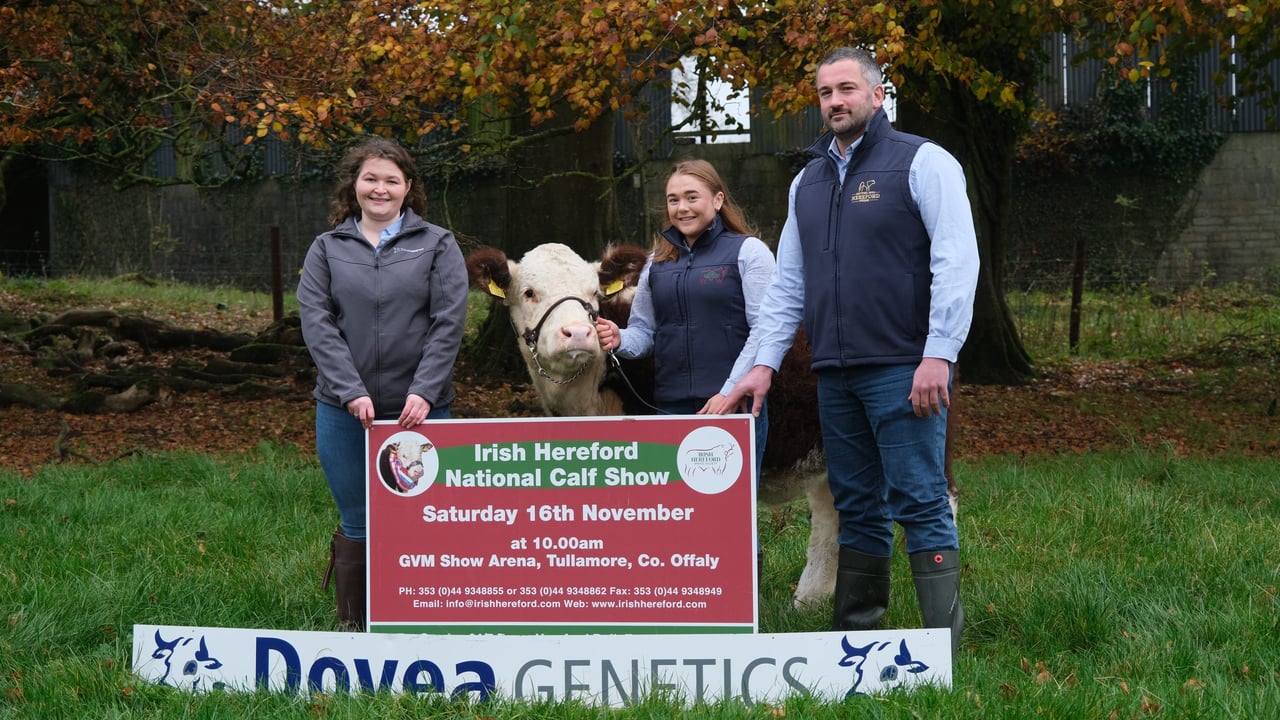 L-R: Lesley Lewis, Dovea Genetics; Molly Kiernan, Irish Hereford Breed Society and Tennyson Egar from Irish Hereford Prime.