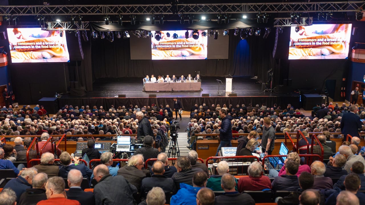Kerry Co-op shareholders at the Special General Meeting (SGM) in Killarney. Image Source: John Kelliher