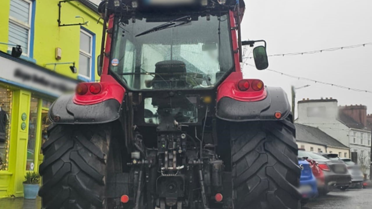 Tractor stopped by gardaí in Clifden Source: @GardaTraffic via X