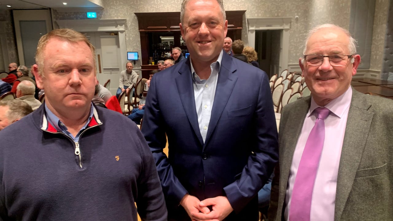 Meath East TD and Minister for the Gaeltacht, Thomas Byrne (centre), attended a north-east Regional Meeting of the Irish Grain Growers Group in Monasterboice earlier this week. He was joined by the organisation's Bobby Miller (left) and Ollie Whyte