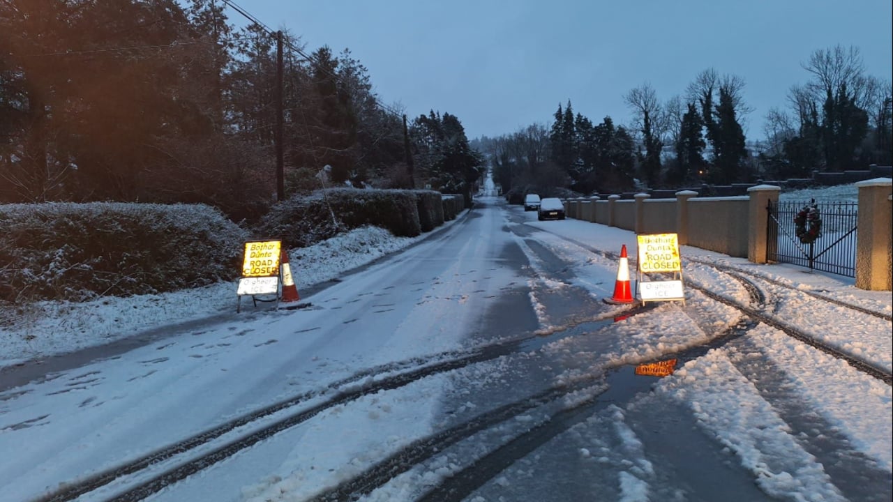 Wintry weather has led to hazardous conditions in Co. Kerry Source: @countykerry via X