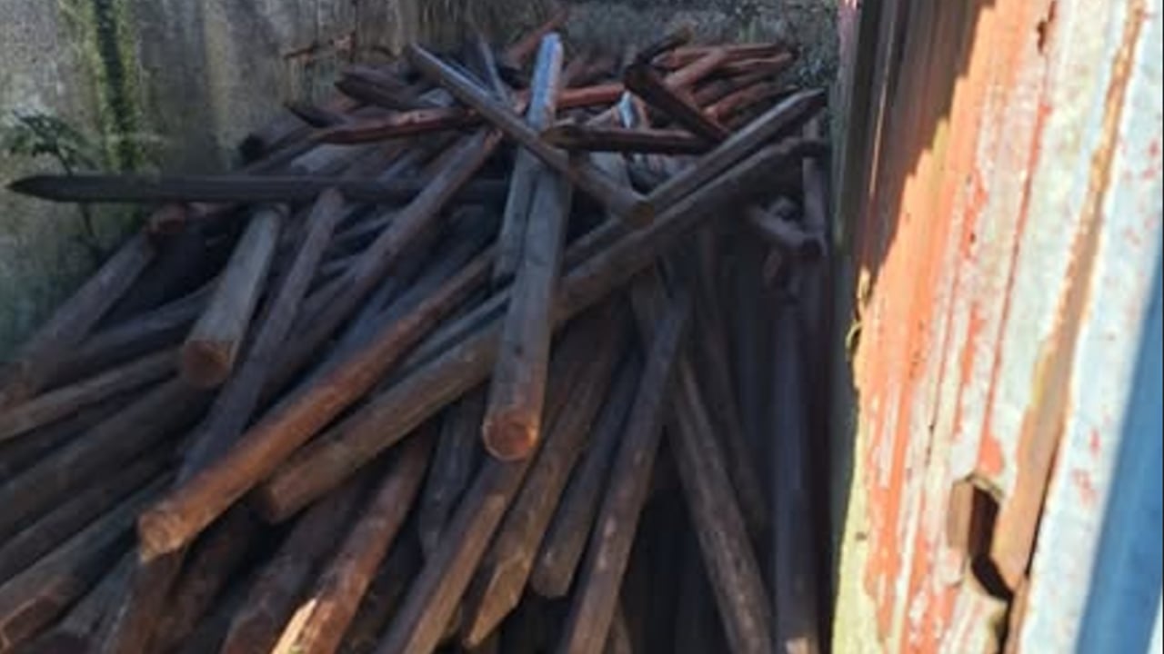 Fence posts and fencing recovered by the PSNI in Northern Ireland Source: PSNI