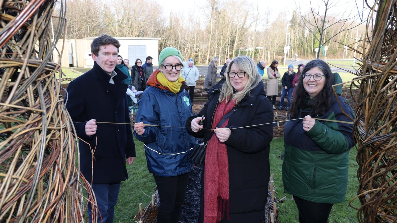 (L-R) Richard Manton, director of sustainability, University of Galway, Catherine Cleary, Pocket Forests co-founder, Heather Pope, Lifes2good Foundation board member and Dr Catriona Carlin, lecturer in environmental science and biodiversity, University of Galway. Image: Aengus McMahon
