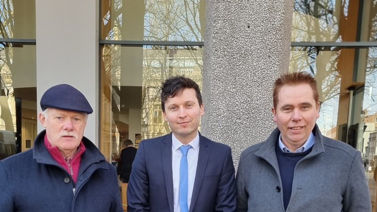 (L-R) Pheilim Molloy INHFA, Paul Lawless TD and Vincent Roddy INHFA president