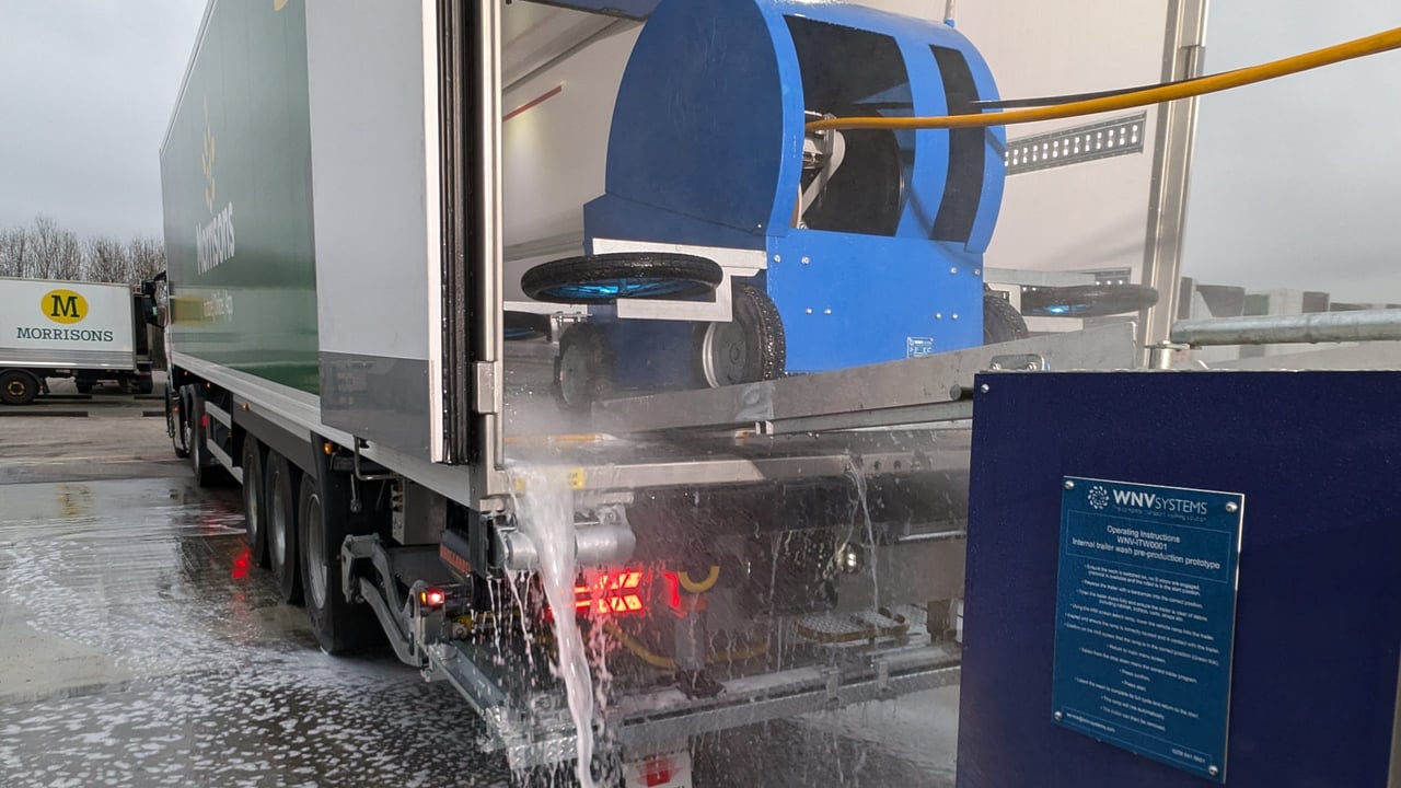 Internal trailer wash system. Image source: WNV Systems