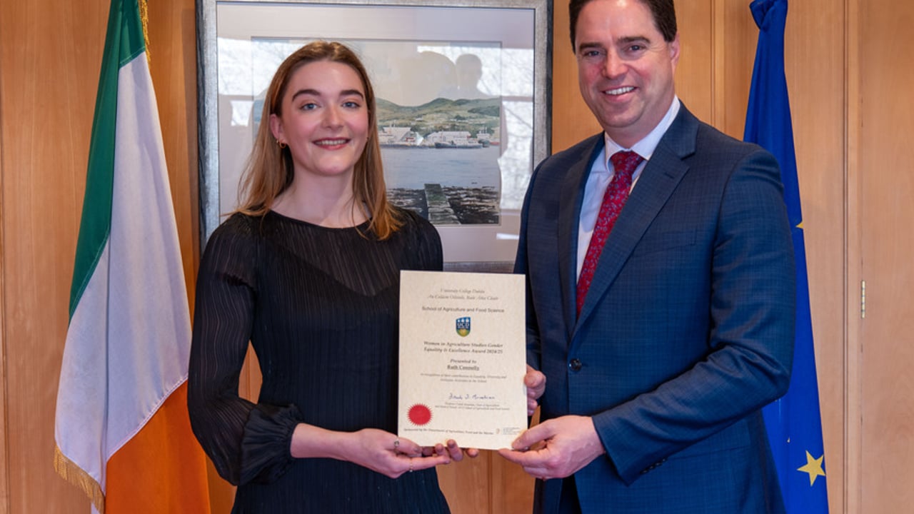 Minister for Agriculture, Food and the Marine, Martin Heydon and Ruth Connolly