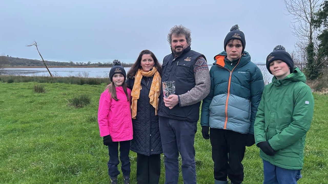 Mervyn and his wife Karen pictured with their three children on their farm near in Cureen, Lanesborough, Co. Longford