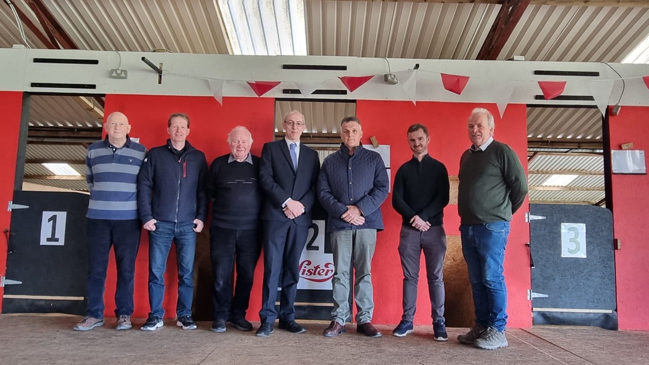 (L-R) Oliver Noone, Frank Keane (LEADER), Vincent Flynn, Steve Dolan (chief executive of Galway Rural Development), Michael Cunniffe (chairperson of Shearfest), Conor Carty (LEADER), and Martin Raftery. 
