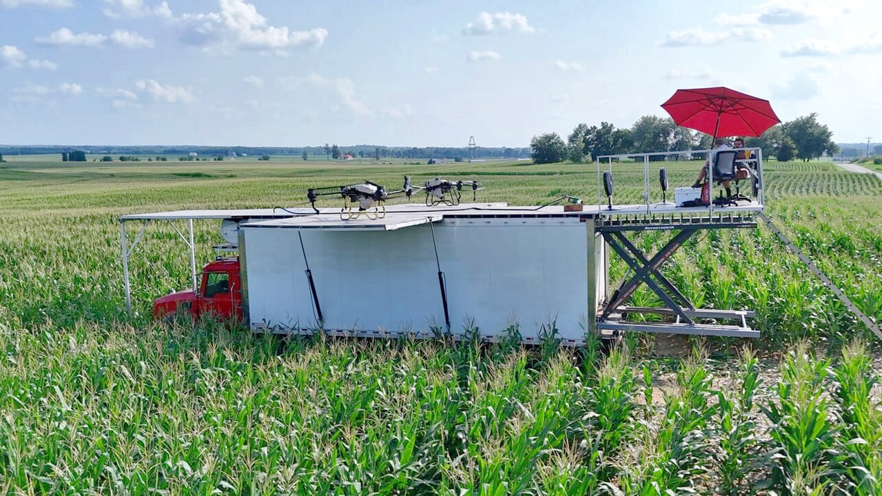 Drone deployment for crop care in America