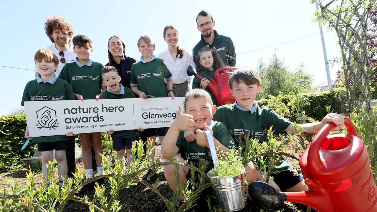 Pupils from Co. Meath Gaelscoil, Scoil Uí Ghramhnaigh in Ráth Chairn, the winner of this year’s Nature Hero Awards