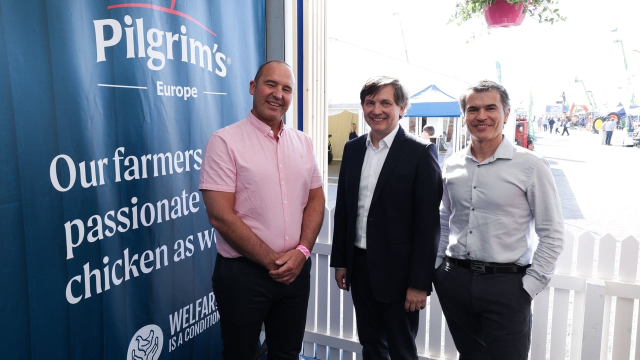 Pilgrim’s Europe president Ivan Siqueira, agriculture director Fábio André Brancher and poultry director, Justin Coleman Source: Pilgrim's Europe