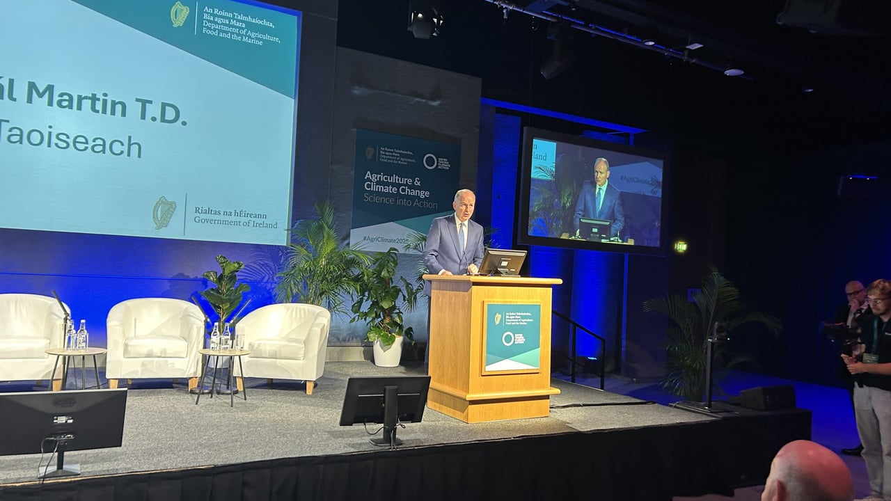 Taoiseach Michael Martin at the DAFM climate conference