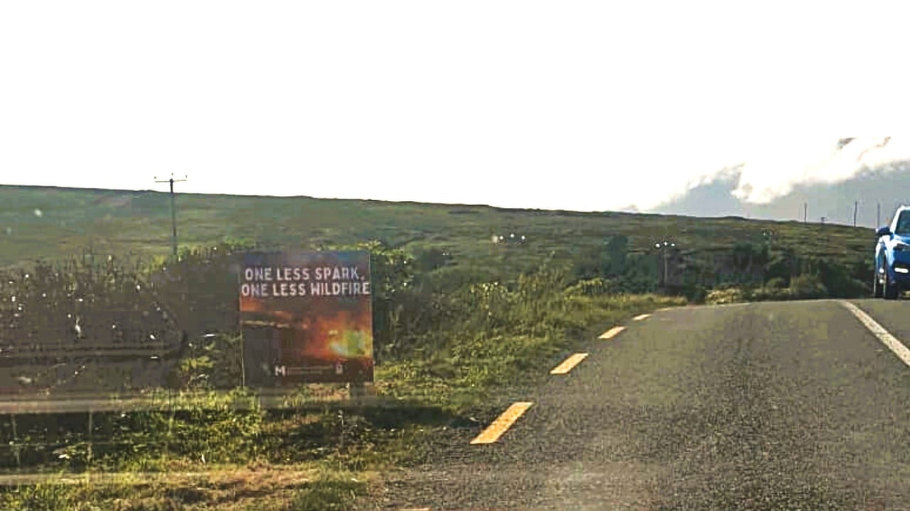 Fire signage in place on Achill Island