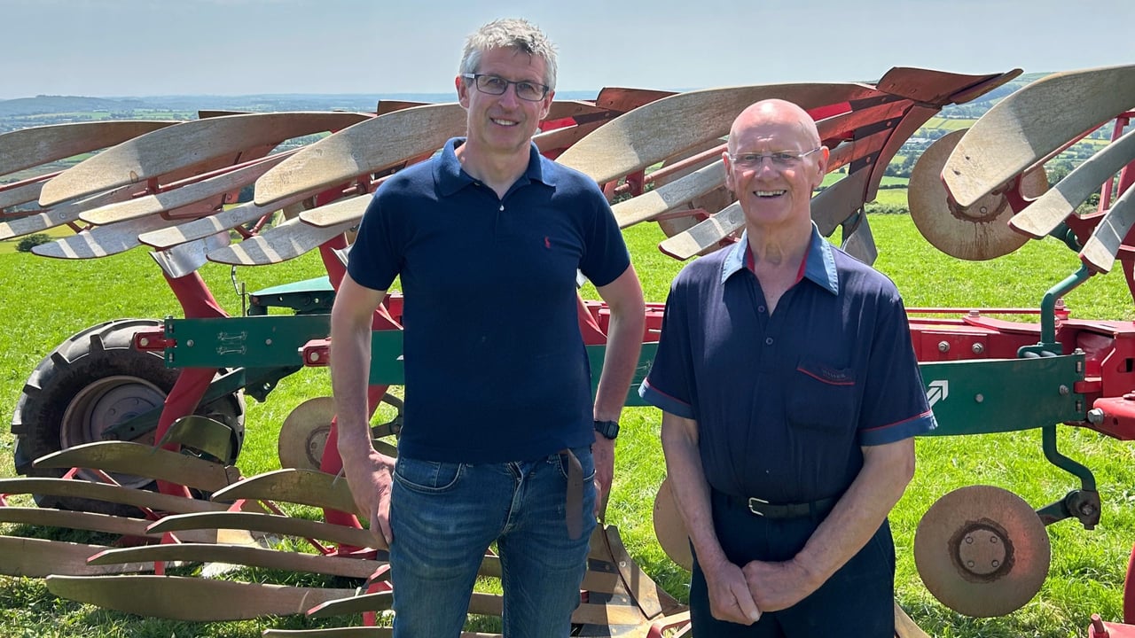 Philip Kehoe and his father Francis on their farm just outside New Ross, Co. Wexford. source: Kverneland 