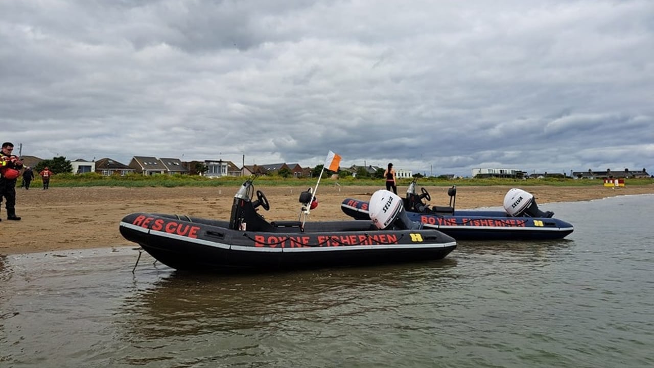 Watch: Co. Louth cattle saved from flood by Boyne rescue service