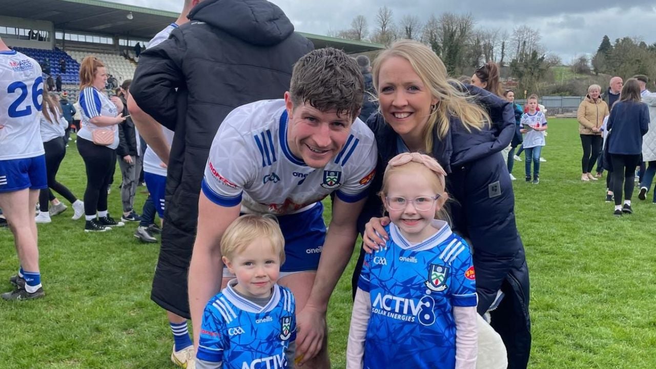 Monaghan footballer Darren Hughes with his wife Orlagh and children Ava and Cillian. Source: Darren Hughes