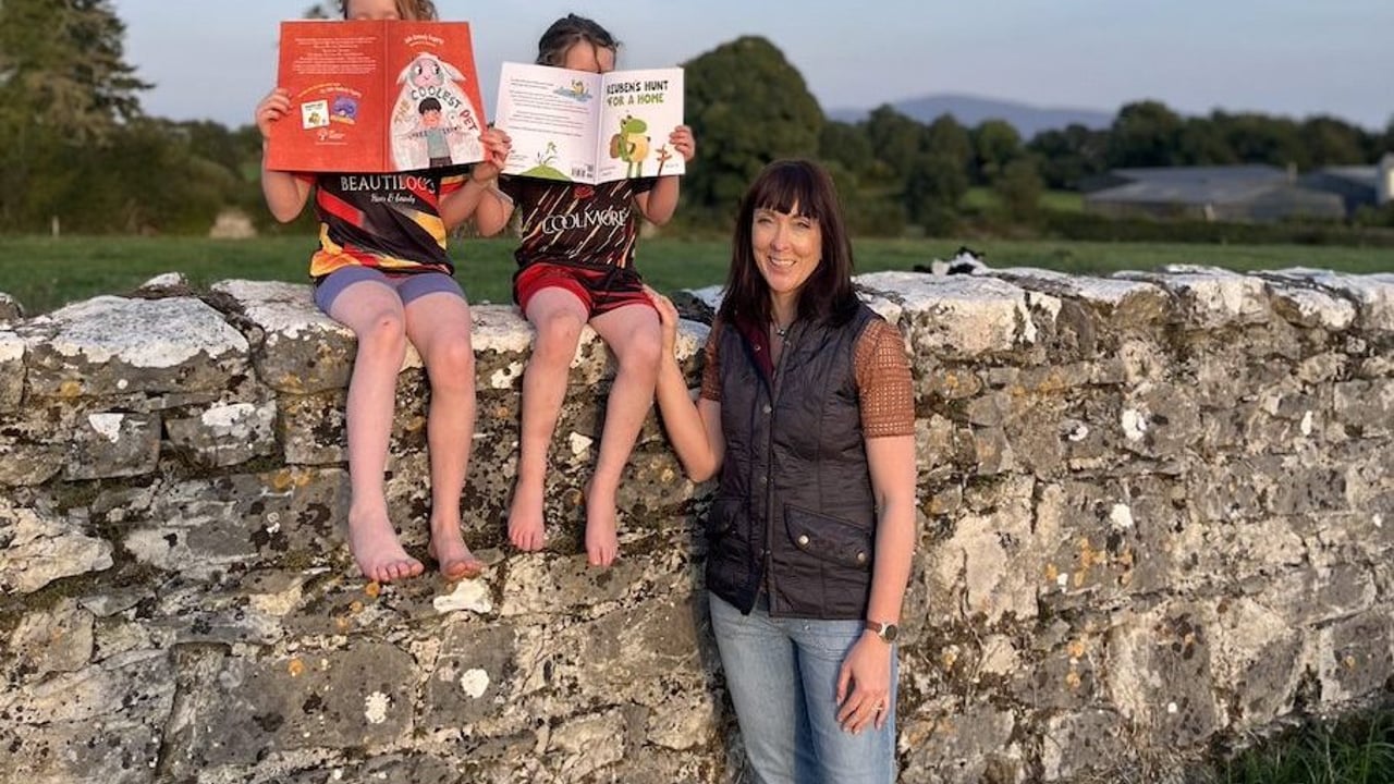 Julie Kennedy Fogarty with two of her four children.