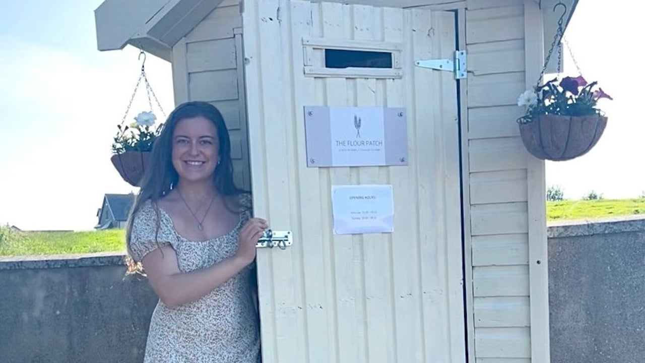 Anna O'Leary with her honesty box