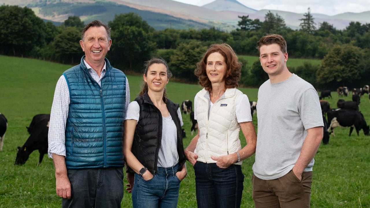Aidan and Derval Kennedy along with their children, Galina and Nickolas Source: Dairygold