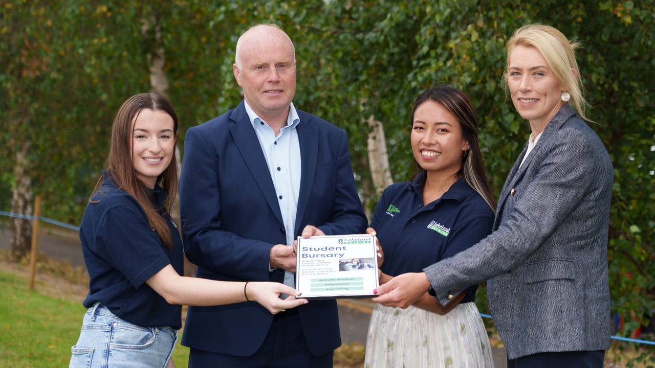 Pictured (l-r): Irene Birmingham, Niall Matthews, Audrey Chew, and Liz Shouldice. Source: Lakeland Dairies