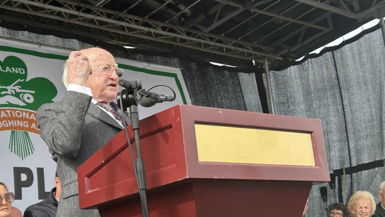 The President of Ireland, Michael D Higgins opens the National Ploughing Championships