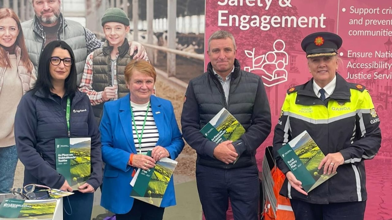 (L-R) Aisling O'Brien senior journalist Agriland, Alice Doyle IFA deputy president, Minister of State at the Department of Justice Niall Collins, Assistant Garda Commissioner Paula Hilman