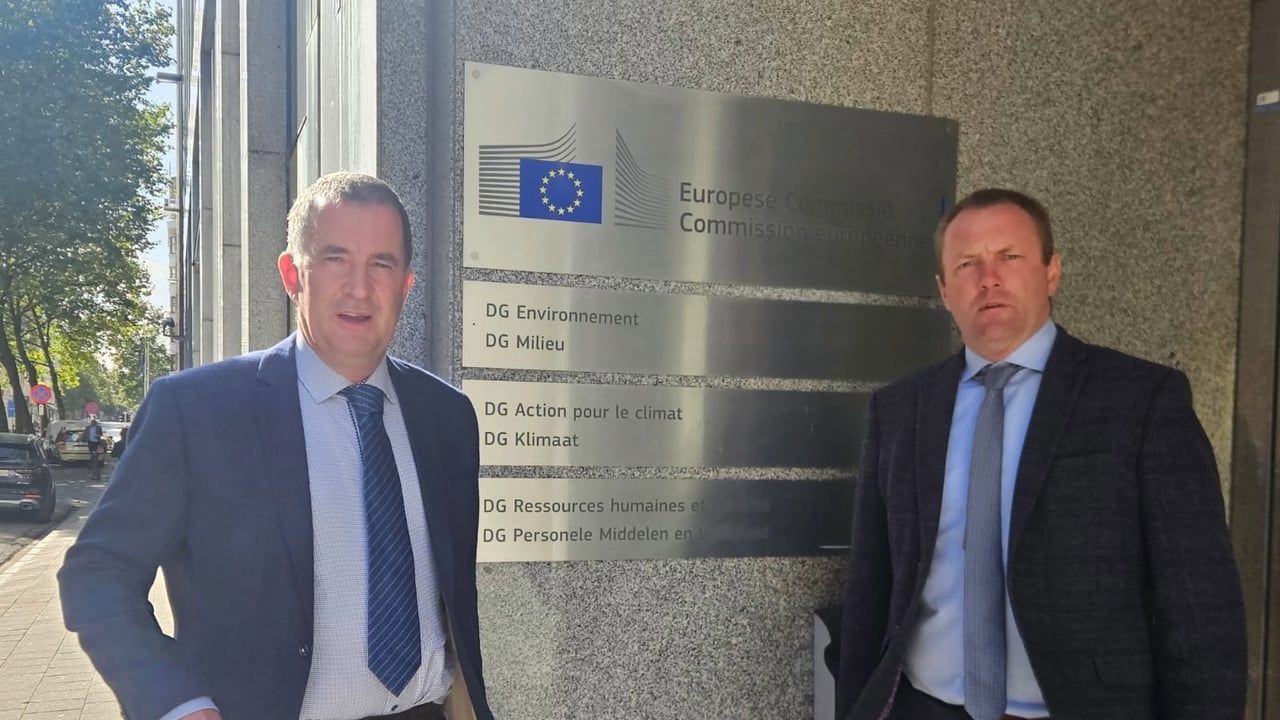 ICMSA general secretary John Enright and ICMSA president Denis Drennan at European Commission