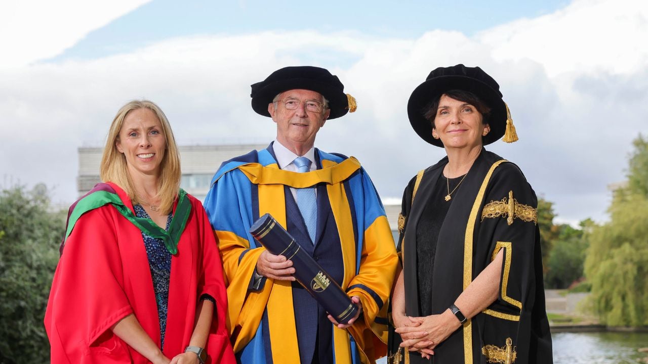 Prof. Karina Pierce of UCD’s School of Agriculture and Food Science; Michael Berkery; Prof. Orla Feely, president of UCD. Source: UCD
