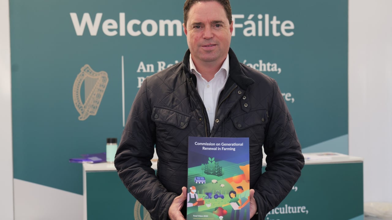 Minister for Agriculture, Food and the Marine, Martin Heydon TD, publishes the report of the Commission on Generational Renewal in Farming at the National Ploughing Championships 2025