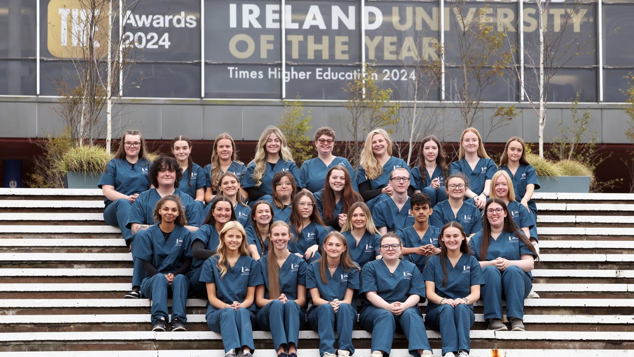 The inaugural cohort of students to Ulster University's new course for veterinary nursing. Source: Ulster University