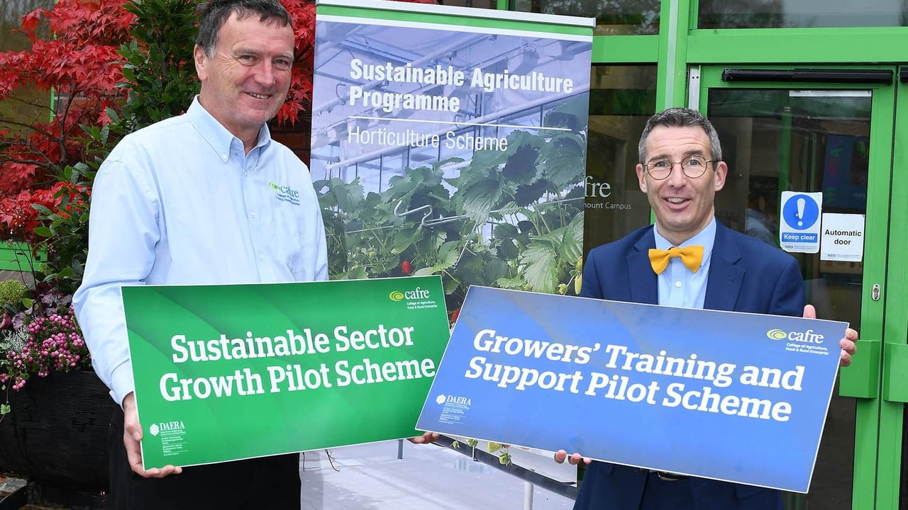 DAERA Minister Muir with Kieran Lavelle Source: DAERA