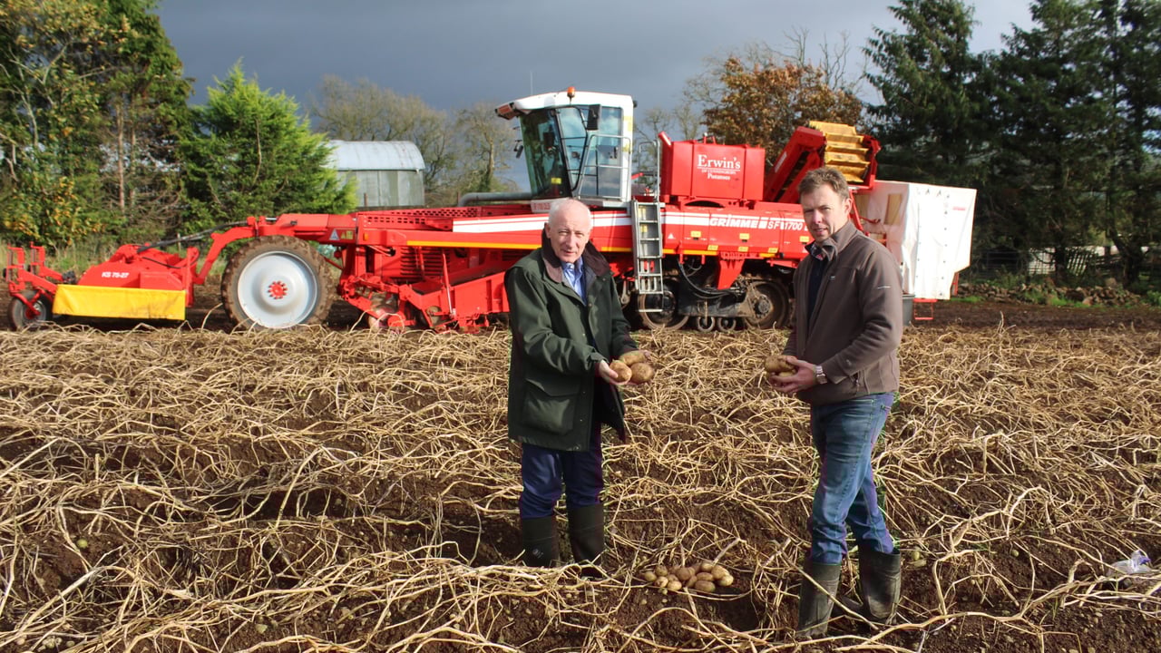 Wilson's Country managing director, Lewis Cunningham (left) and company agronomist, Stuart Meredith are confirming that potato  consumption levels are on the rise across the UK and Ireland