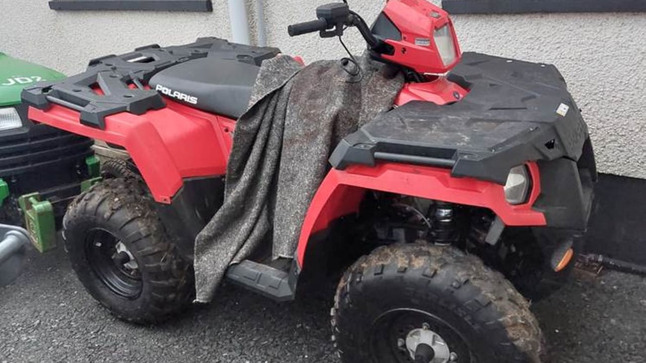 The stolen Polaris Sportsman 570 quad. Source: Police Antrim & Newtownabbey Facebook
