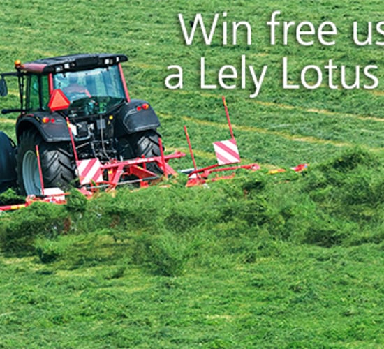 Win the use of a Lely Lotus tedder!