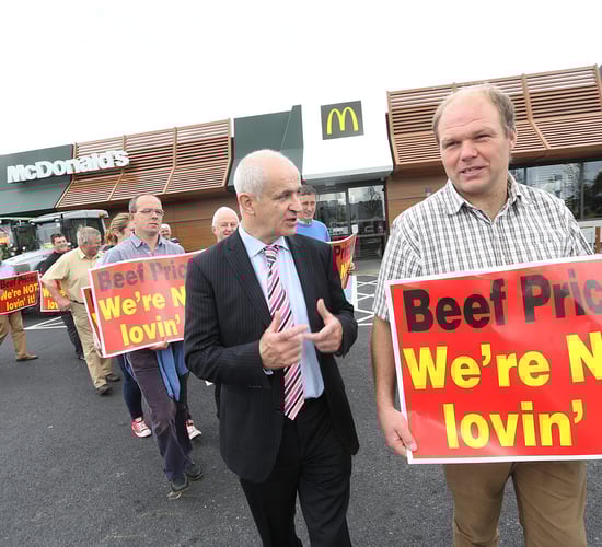 'Minister stood by the factories on horsemeat, why not the farmers now?'