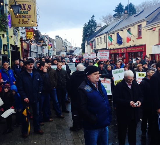 Thousands of farmers march on Castlebar over 'unfair' GLAS