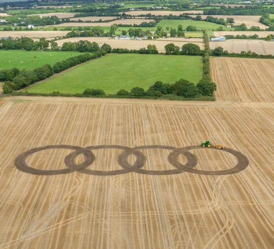 Video: Audi makes crop marks at the Ploughing