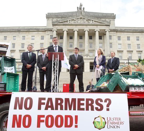 Ulster Farmers' Union claims 500 turnout for Stormont protest