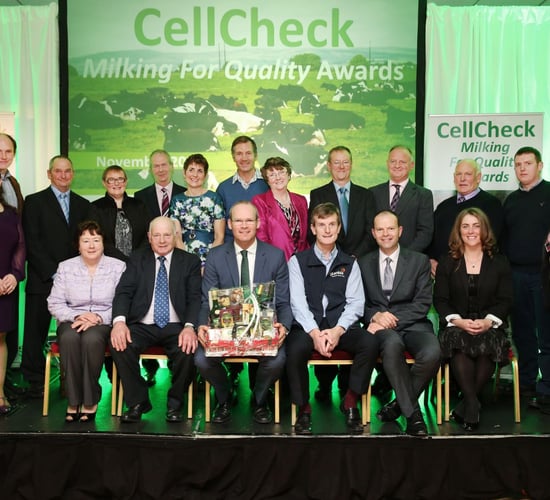 500 milk suppliers awarded by Cellcheck for low SCC