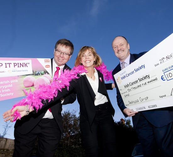 Dairygold's 'wrap it pink' campaign raises over €10,000 for cancer awareness