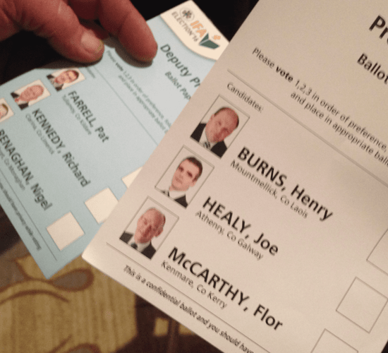 Who will be elected the next IFA President?