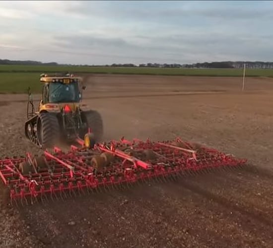 Video: Ploughing and sowing spring seed on a 12,000ac farm in the UK
