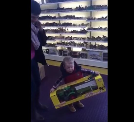 Video: This Kerry child doesn't know what to make of his new tractor!