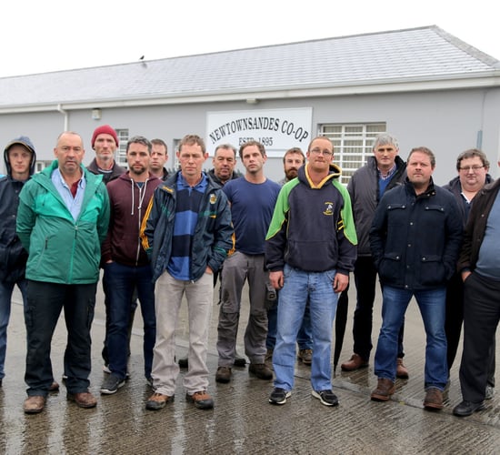 Farmers protest at Newtownsandes Co-op